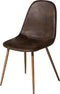 BRUCE - Eetkamerstoel - Donkerbruin - Kunstleer