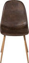 BRUCE - Eetkamerstoel - Donkerbruin - Kunstleer