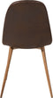 BRUCE - Eetkamerstoel - Donkerbruin - Kunstleer
