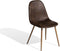 BRUCE - Eetkamerstoel - Donkerbruin - Kunstleer