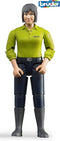 Bruder 60405 Vrouw met Groen Shirt & Zwarte Broek