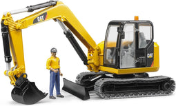 BRUDER Cat Mini Excavator with worker