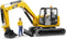 BRUDER Cat Mini Excavator with worker