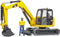 BRUDER Cat Mini Excavator with worker