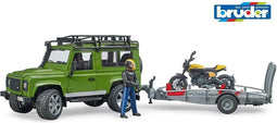 Bruder Land Rover Defender m. Anhäng. +Scrambler Ducati FullThrottle - 2589