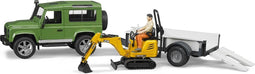 Bruder - Land Rover Defender Station Wagon + JCB Micro Excavator (2593)
