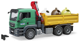Bruder - MAN TGS Truck with 3 glass recycling containers and bottles (BR3753)