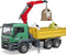 Bruder - MAN TGS Truck with 3 glass recycling containers and bottles (BR3753)