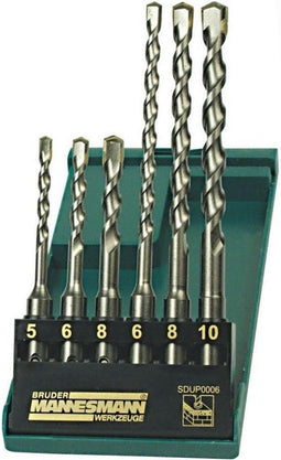 Brüder Mannesmann 54306 6-delige SDS-Plus Steenborenset - 110/160mm