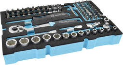 Brüder Mannesmann QUANTOOL Q25002 Dopsleutelset 1/4 (6.3 mm) 79-delig