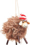 Bruin schaap vilten kersthanger - Sass & Belle