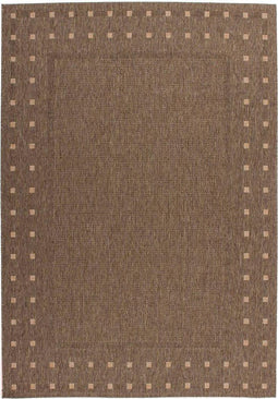 Bruin vloerkleed - 200x290 cm - Effen A-symmetrisch patroon - Modern