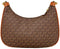 Bruine PVC Zip Pouchette Chain Schouder Crossbody Tas