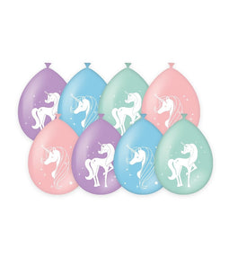 Bruna office - Ballonen unicorn 30 cm 8 stuks pastel | 6 stuks