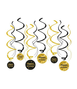 Bruna office - Classy party swirls happy birthday | 6 stuks
