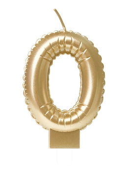 Bruna office - Foil balloon candle gold 0 | 4 stuks