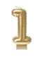 Bruna office - Foil balloon candle gold 1 | 4 stuks