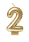 Bruna office - Foil balloon candle gold 2 | 4 stuks