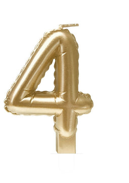Bruna office - Foil balloon candle gold 4 | 4 stuks