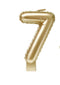 Bruna office - Foil balloon candle gold 7 | 4 stuks