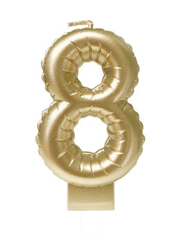 Bruna office - Foil balloon candle gold 8 | 4 stuks