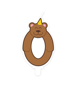 Bruna office - Jungle candle 0 bear | 4 stuks