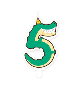 Bruna office - Jungle candle 5 crocodile | 4 stuks
