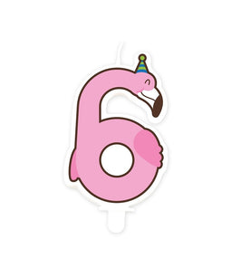 Bruna office - Jungle candle 6 flamingo | 4 stuks