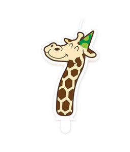 Bruna office - Jungle candle 7 giraffe | 4 stuks