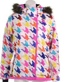 Brunotti - Jorissa Women's Jacket - Brunotti Jassen - L - Wit/Roze/Geel/Oranje/Blauw