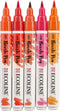 Brush Pen set Rood | 5 kleuren