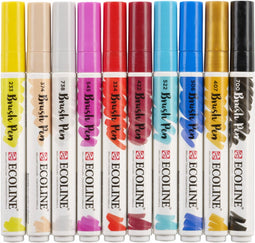 Brushpen talens ecoline fashion ass 10st | Omdoos a 3 set x 10 stuk | 3 stuks