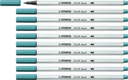 Brushstift STABILO Pen 568/51 turquoise blauw - 10 stuks
