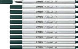 Brushstift STABILO Pen 568/63 aarde groen - 10 stuks
