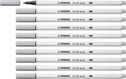 Brushstift STABILO Pen 568/95 koud grijs - 10 stuks