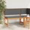 vidaXL - Tuinbank - met - Kussens - 100x50x91 - cm - van - Massief - Acaciahout