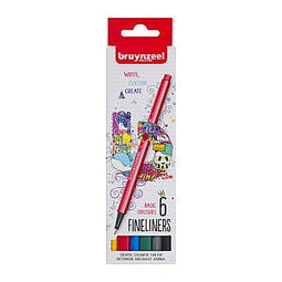 Bruynzeel - Fineliner bruynzeel set 6 basiskleuren | 6 stuks