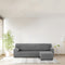 Hoes voor chaise longue met korte armleuning rechts Eysa THOR Donker grijs 110 x 110 x 310 cm