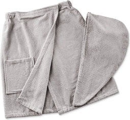 Fairtrade Omslagdoek en Handdoek Set - 100% Katoen - Sauna Essentials