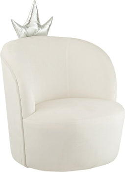 J-Line Kinderzetel Kroon 47x46x52cm - Fluweel munt