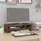 vidaXL - Monitorstandaard - (52-101)x22x14 - cm - grenenhout - honingbruin