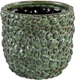 PTMD Danillo Bloempot - 16 x 16 x 15 cm - Keramiek - Groen