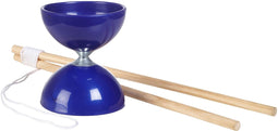 BS Toys Diabolo Rubber - Speelgoed - Buitenspeelgoed voor Kinderen - Met Houten Stokjes - Voor Jongens en Meisjes - Vanaf 6 Jaar - Blauw - Circus speelgoed - Buiten speelgoed - Buitenspel - Buiten Spellen - Tuin Speelgoed - Cadeau kind
