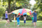 BS Toys Parachute Spel met Gat - Buitenspeelgoed - Vangspel - Doekspel 3 tot 12 Spelers - Spelletjes voor kinderen - Buiten speelgoed - Buitenspel - Buiten Spellen - Tuin Speelgoed - Strandspeelgoed - 3 Meter doek