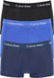 Calvin Klein - 3-pack Low Rise Trunk Boxershorts - Aansluitende pasvorm - Zwart Blauw (3-pack)