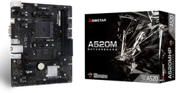 Biostar A520MHP - Micro-ATX Moederbord - AM4 Socket - 64GB Geheugenondersteuning (2 stuks)