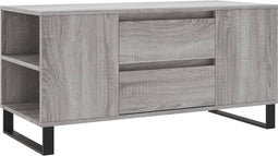 vidaXL - Salontafel - 102x44,5x50 - cm - bewerkt - hout - grijs - sonoma - eikenkleur