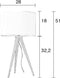 Tripod tafellamp hout - Zuiver - wit