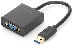Digitus DA-70840 - USB 3.0 naar VGA Adapter - Full HD tot 1080p - Zwart