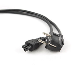 Gembird PC-186-ML12-1M - Stroomkabel C5/C6 - Haakse stekker - Zwart